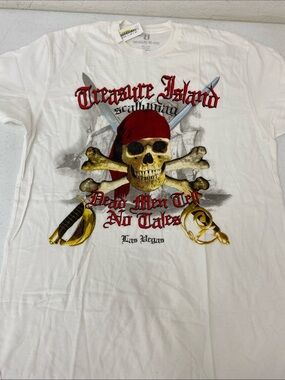Men’s White Treasure Island Las Vegas T-Shirt